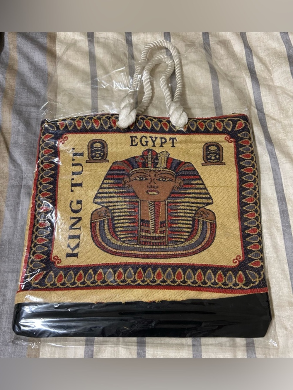 New King Tut Egyptian Themed Medium Tote Bag